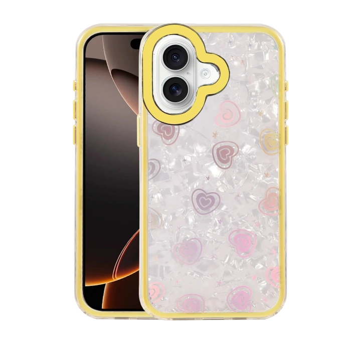 BFS  Apple iPhone 16 Lumi Desenli Kapak - Sarı