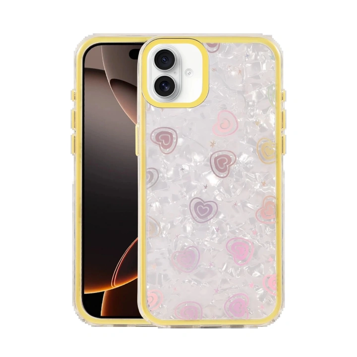 BFS Apple iPhone 16 Lumi Desenli Kapak - Sarı