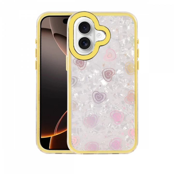 BFS  Apple iPhone 16 Lumi Desenli Kapak - Sarı