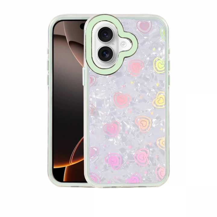 BFS  Apple iPhone 16 Lumi Desenli Kapak - Yeşil