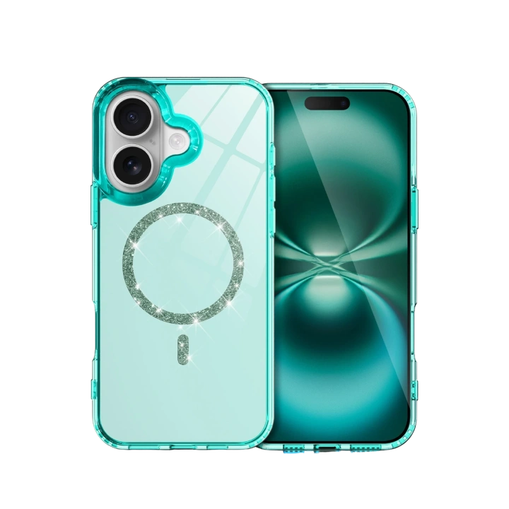BFS  Apple iPhone 16 Plus Live Diamond Magsafe Kapak - Yeşil