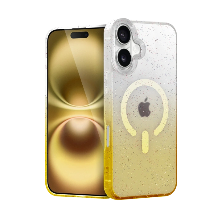 BFS  Apple iPhone 16 Plus Pummel Shiny Magsafe Kapak - Gold