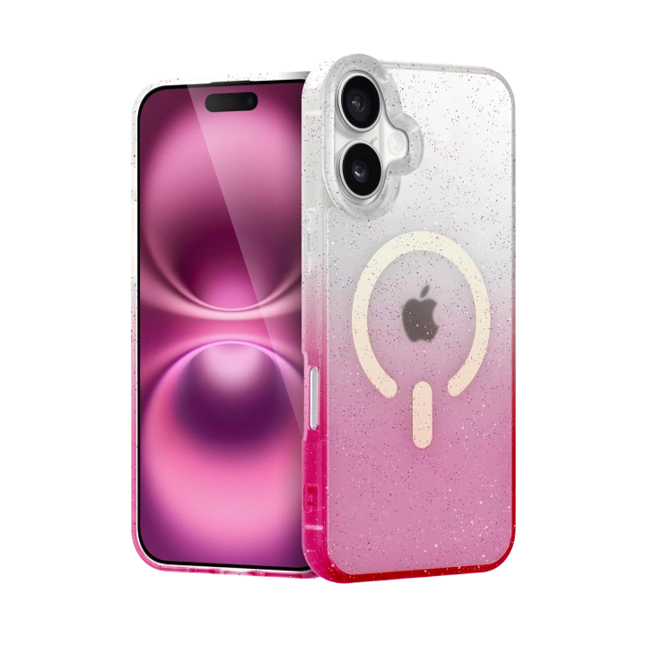 BFS  Apple iPhone 16 Plus Pummel Shiny Magsafe Kapak - Pembe