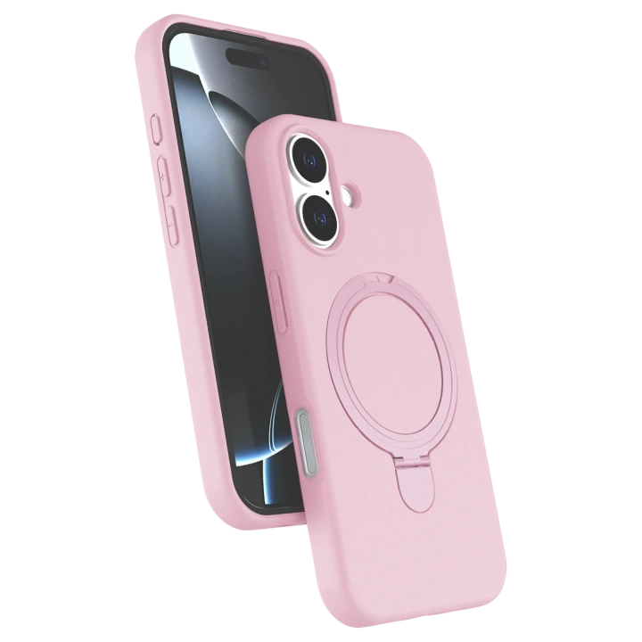 BFS  Apple iPhone 16 Plus Regal Magsafe Standlı Kapak - Açık Pembe