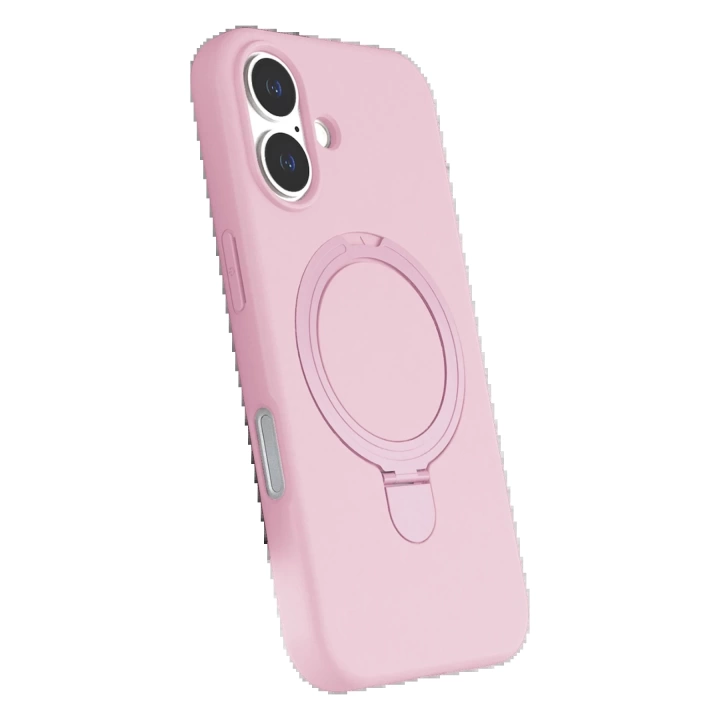 BFS Apple iPhone 16 Plus Regal Magsafe Standlı Kapak - Açık Pembe