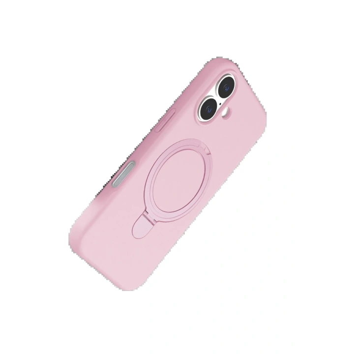BFS Apple iPhone 16 Plus Regal Magsafe Standlı Kapak - Açık Pembe