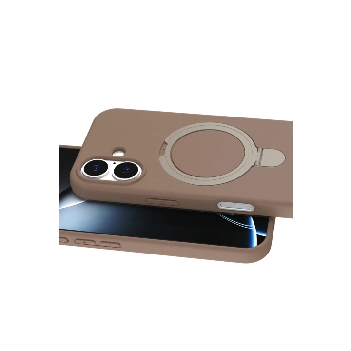 BFS  Apple iPhone 16 Plus Regal Magsafe Standlı Kapak - Çöl Titanyum