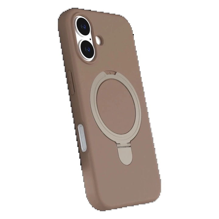 BFS Apple iPhone 16 Plus Regal Magsafe Standlı Kapak - Çöl Titanyum