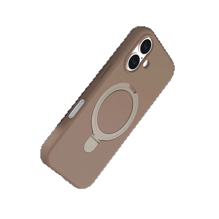 BFS Apple iPhone 16 Plus Regal Magsafe Standlı Kapak - Çöl Titanyum