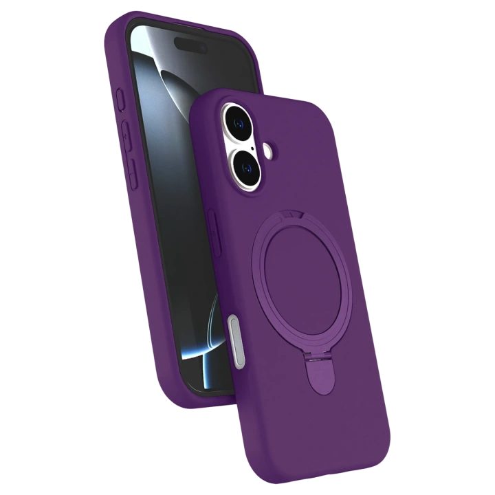 BFS  Apple iPhone 16 Plus Regal Magsafe Standlı Kapak - Derin Mor