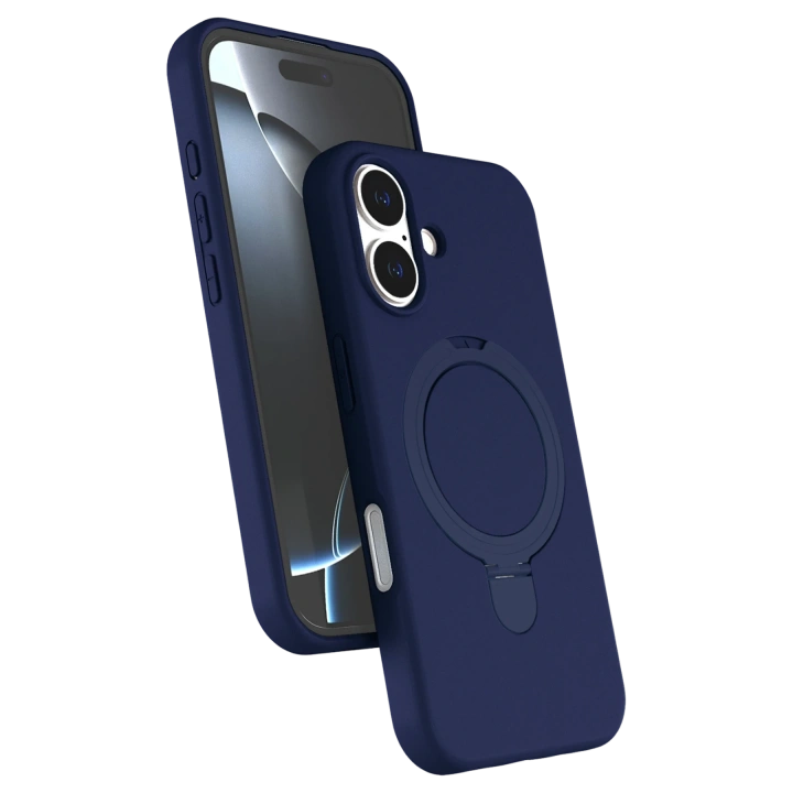 BFS  Apple iPhone 16 Plus Regal Magsafe Standlı Kapak - Lacivert