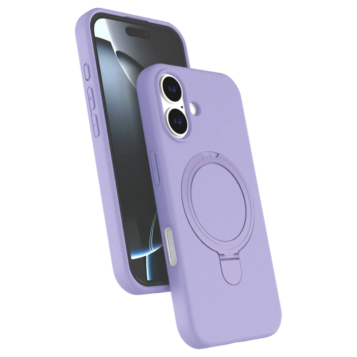 BFS  Apple iPhone 16 Plus Regal Magsafe Standlı Kapak - Lila