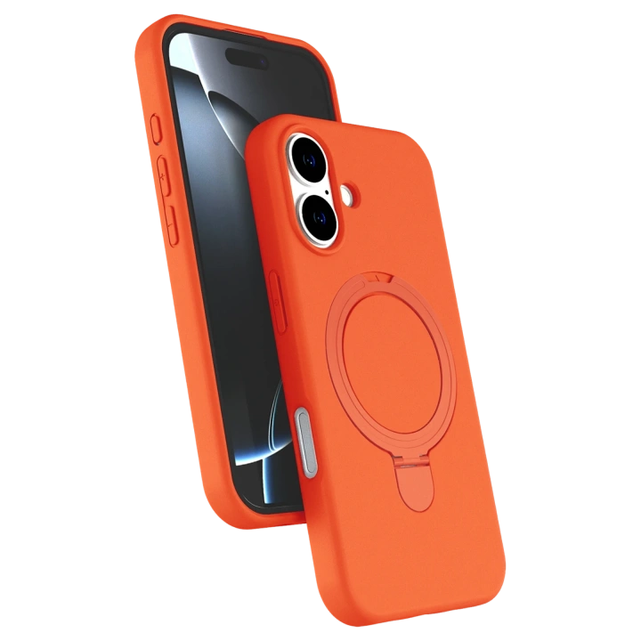 BFS  Apple iPhone 16 Plus Regal Magsafe Standlı Kapak - Turuncu