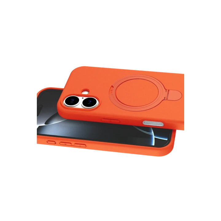 BFS  Apple iPhone 16 Plus Regal Magsafe Standlı Kapak - Turuncu