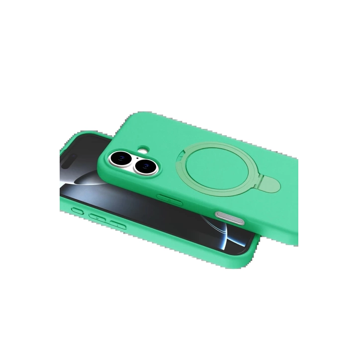 BFS Apple iPhone 16 Plus Regal Magsafe Standlı Kapak - Yeşil