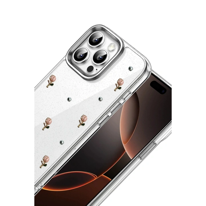 BFS  Apple iPhone 16 Pro Fiyonk Desenli Kapak - Desen 6