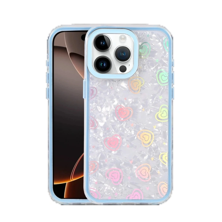BFS Apple iPhone 16 Pro Lumi Desenli Kapak - Mavi