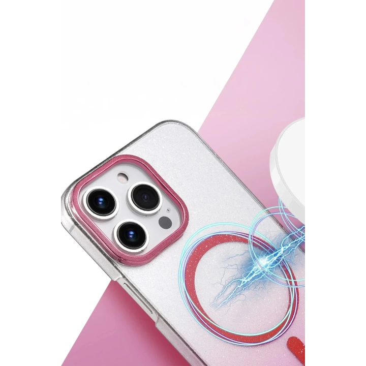 BFS Apple iPhone 16 Pro Max Glossy Magsafe Kapak - Pembe