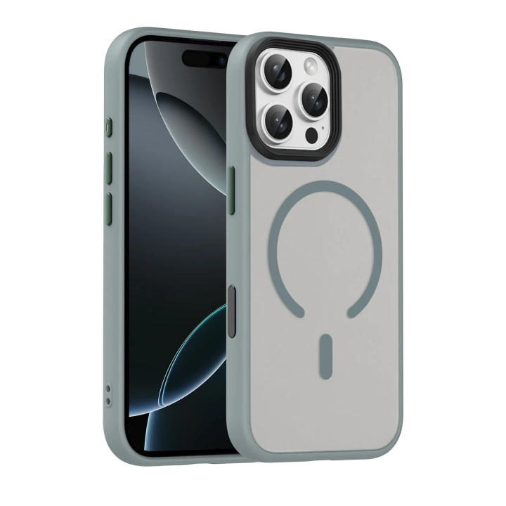 BFS  Apple iPhone 16 Pro Max Megane Magsafe Kapak - Titan Gri