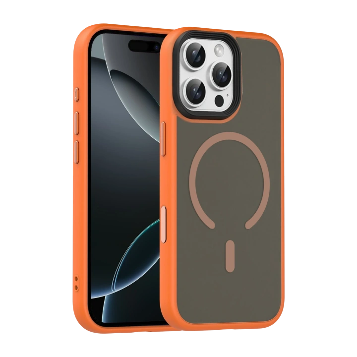 BFS  Apple iPhone 16 Pro Max Megane Magsafe Kapak - Turuncu