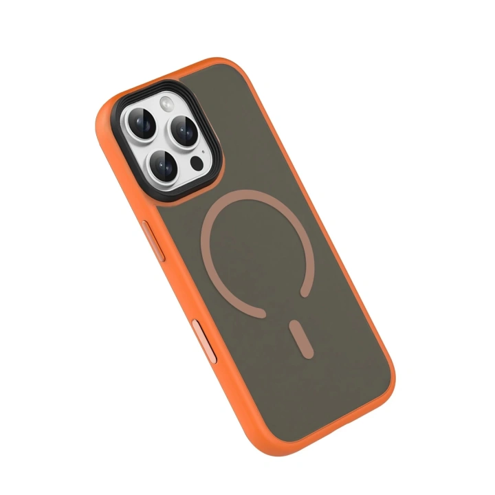 BFS Apple iPhone 16 Pro Max Megane Magsafe Kapak - Turuncu