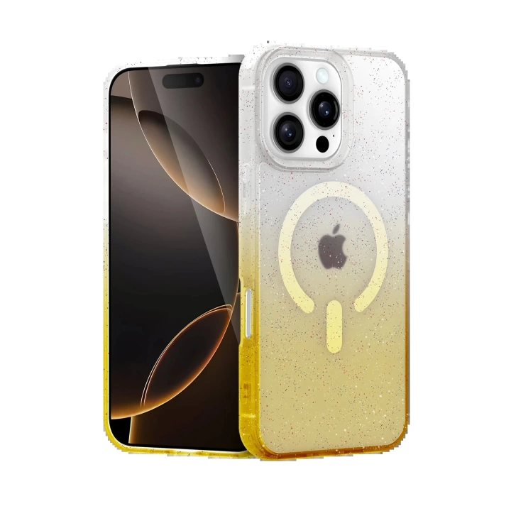 BFS Apple iPhone 16 Pro Max Pummel Shiny Magsafe Kapak - Gold