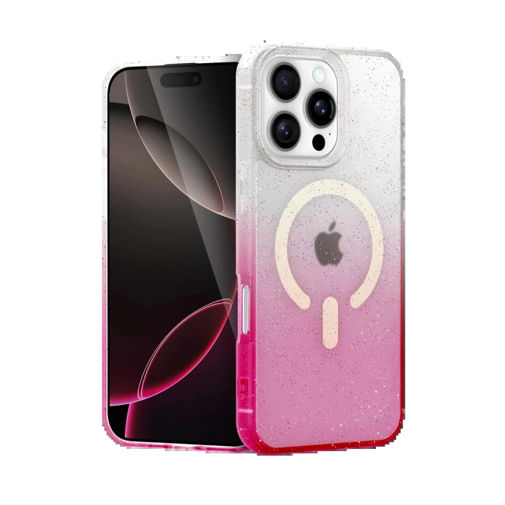 BFS Apple iPhone 16 Pro Max Pummel Shiny Magsafe Kapak - Pembe
