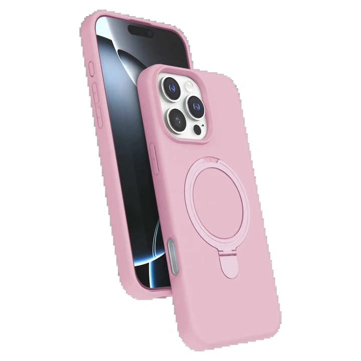 BFS Apple iPhone 16 Pro Max Regal Magsafe Standlı Kapak - Açık Pembe