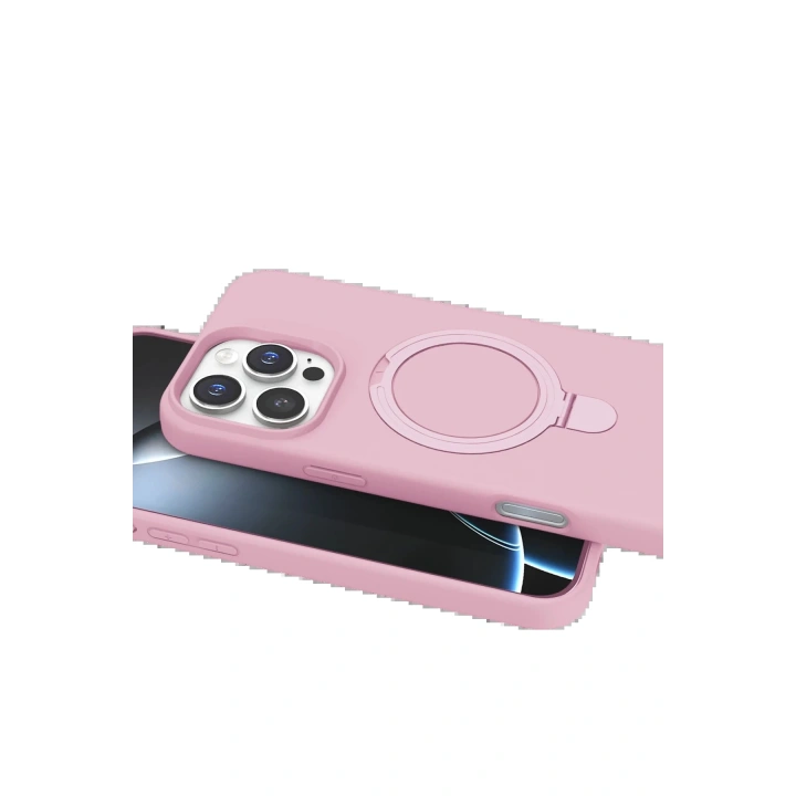 BFS Apple iPhone 16 Pro Max Regal Magsafe Standlı Kapak - Açık Pembe