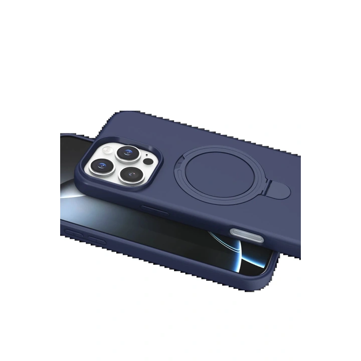 BFS Apple iPhone 16 Pro Max Regal Magsafe Standlı Kapak - Lacivert