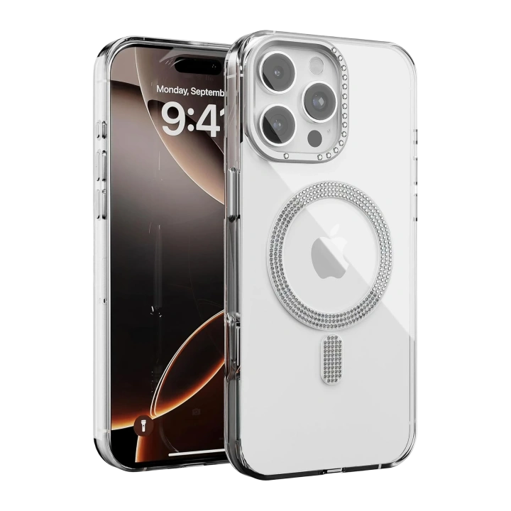 BFS  Apple iPhone 16 Pro Max Tash Diamond Magsafe Kapak - Beyaz