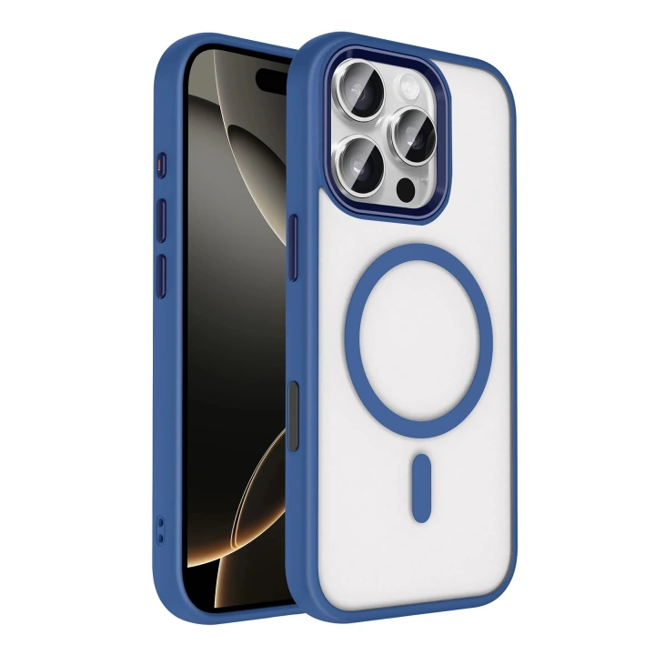 BFS Apple iPhone 16 Pro Max Terea Magsafe Kapak - Lacivert
