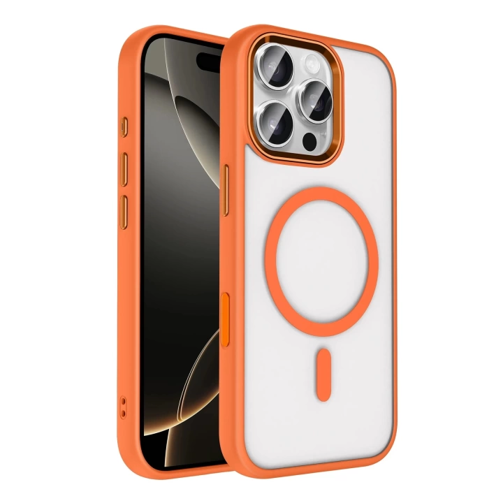 BFS Apple iPhone 16 Pro Max Terea Magsafe Kapak - Turuncu