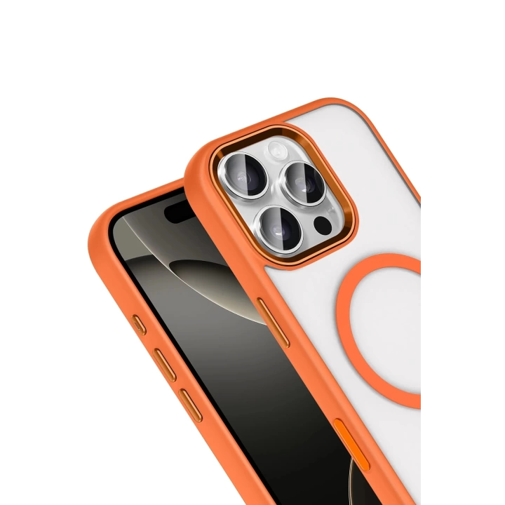 BFS Apple iPhone 16 Pro Max Terea Magsafe Kapak - Turuncu