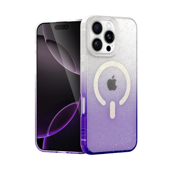 BFS  Apple iPhone 16 Pro Pummel Shiny Magsafe Kapak - Mor