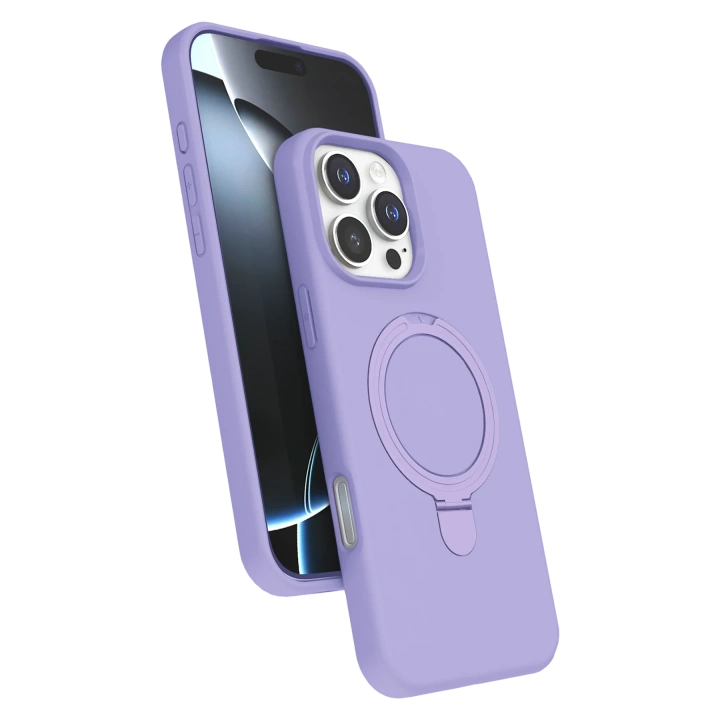 BFS  Apple iPhone 16 Pro Regal Magsafe Standlı Kapak - Lila