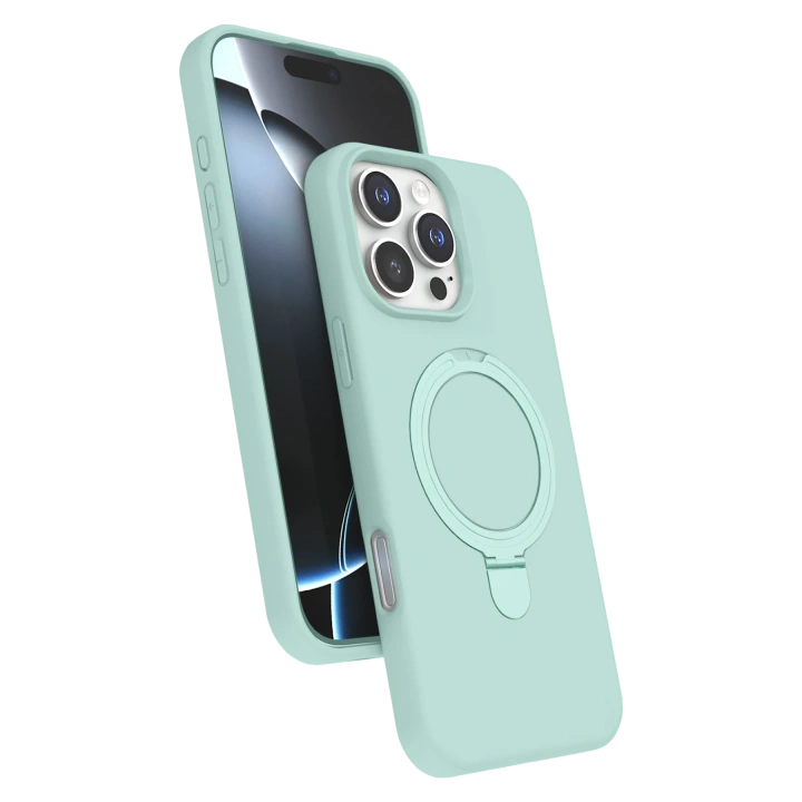 BFS  Apple iPhone 16 Pro Regal Magsafe Standlı Kapak - Su Yeşili