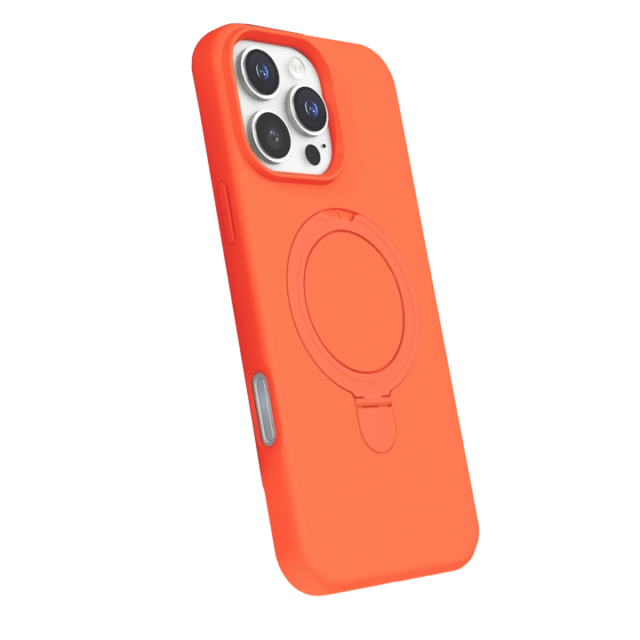 BFS  Apple iPhone 16 Pro Regal Magsafe Standlı Kapak - Turuncu