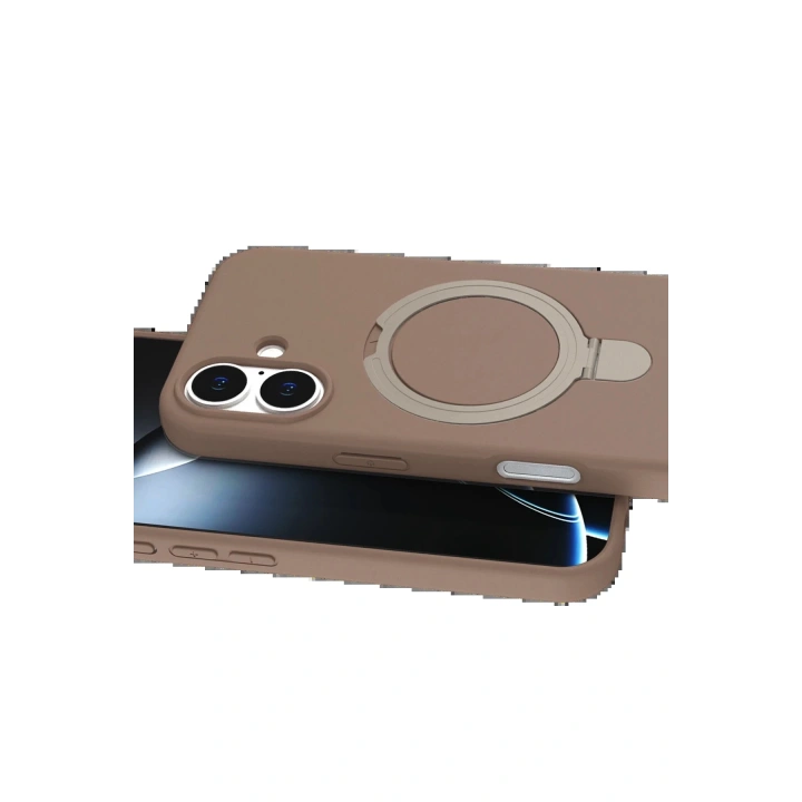 BFS Apple iPhone 16 Regal Magsafe Standlı Kapak - Çöl Titanyum