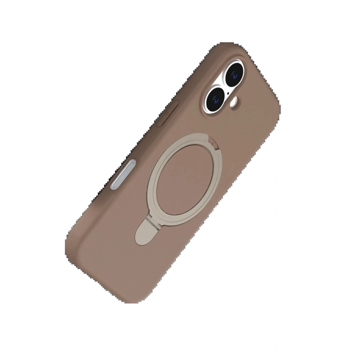 BFS Apple iPhone 16 Regal Magsafe Standlı Kapak - Çöl Titanyum