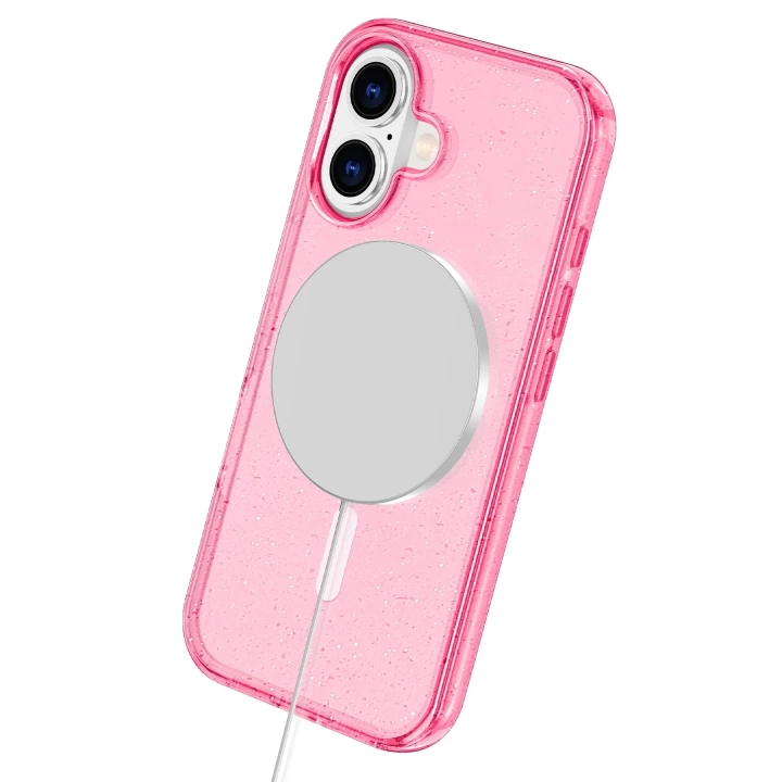 BFS  Apple iPhone 16 Star Magsafe Kapak - Pembe