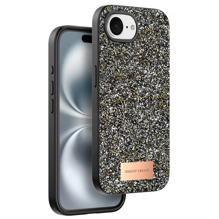 BFS  Apple iPhone 16E Bright Simli Kapak - Gümüş