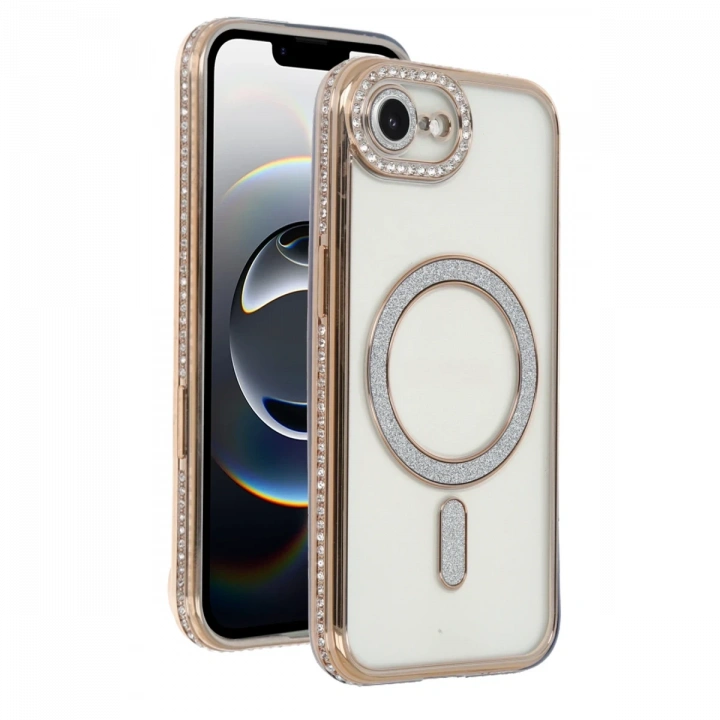 BFS  Apple iPhone 16E Joke Simli Magneticsafe Kılıf - Gold