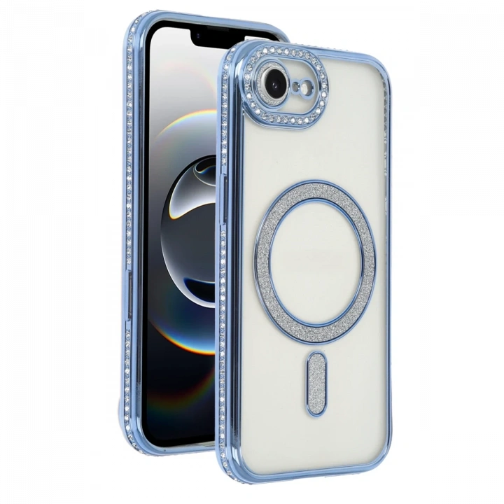 BFS  Apple iPhone 16E Joke Simli Magneticsafe Kılıf - Mavi