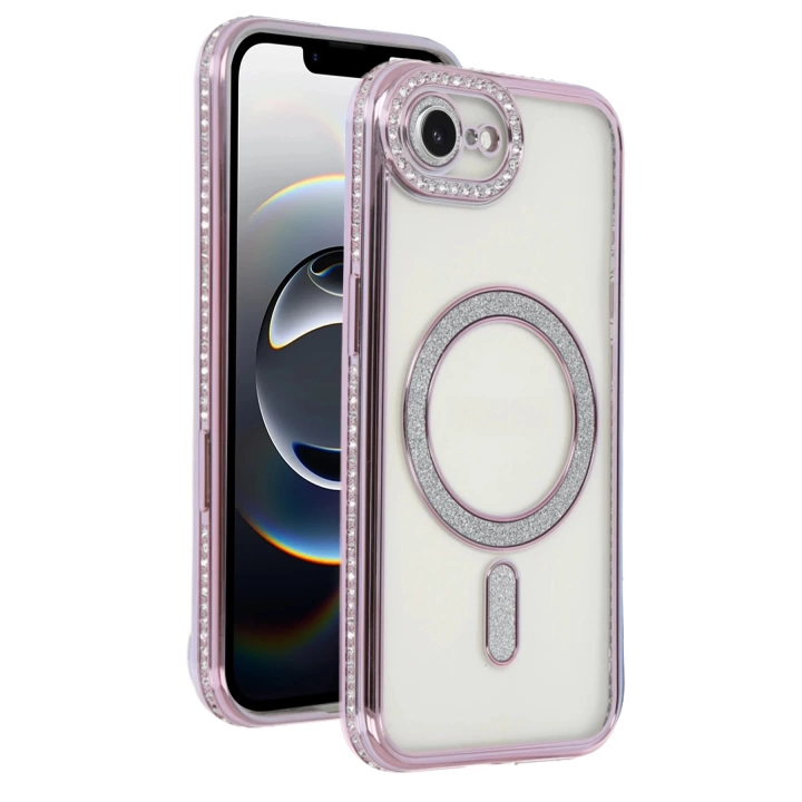 BFS  Apple iPhone 16E Joke Simli Magneticsafe Kılıf - Pembe