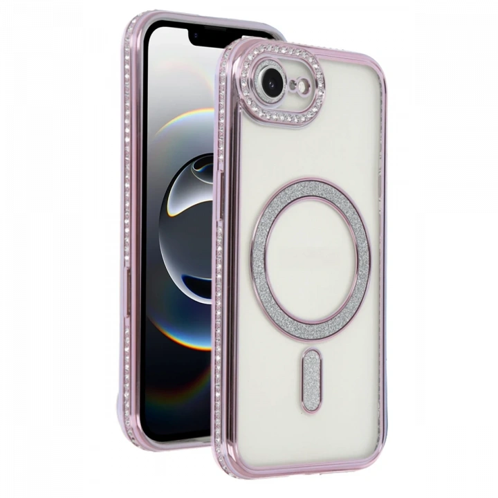 BFS  Apple iPhone 16E Joke Simli Magneticsafe Kılıf - Pembe