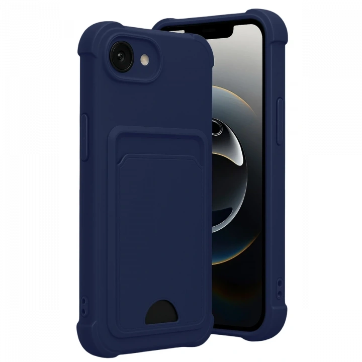 BFS  Apple iPhone 16E Kelvin Kartvizitli Silikon - Lacivert