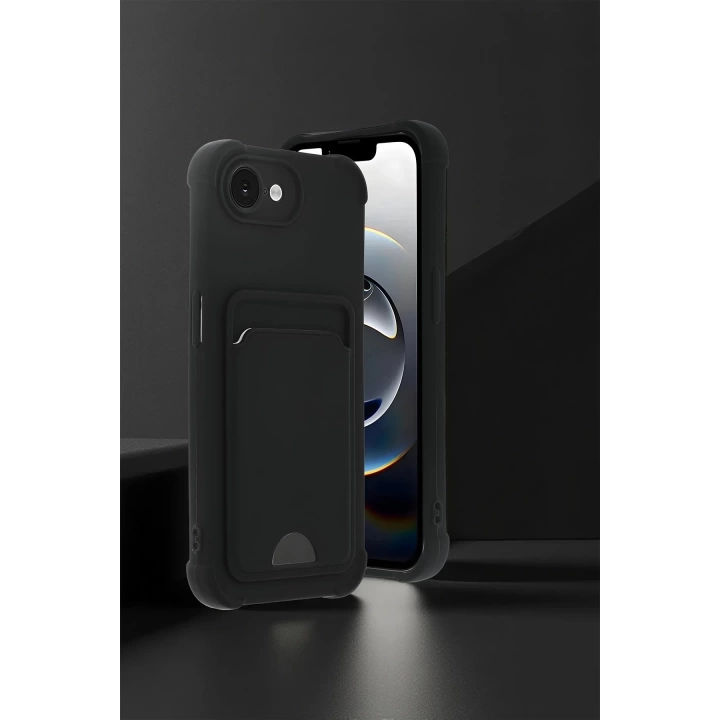 BFS  Apple iPhone 16E Kelvin Kartvizitli Silikon - Siyah