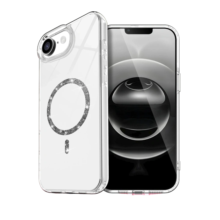 BFS  Apple iPhone 16E Live Diamond Magsafe Kapak - Şeffaf