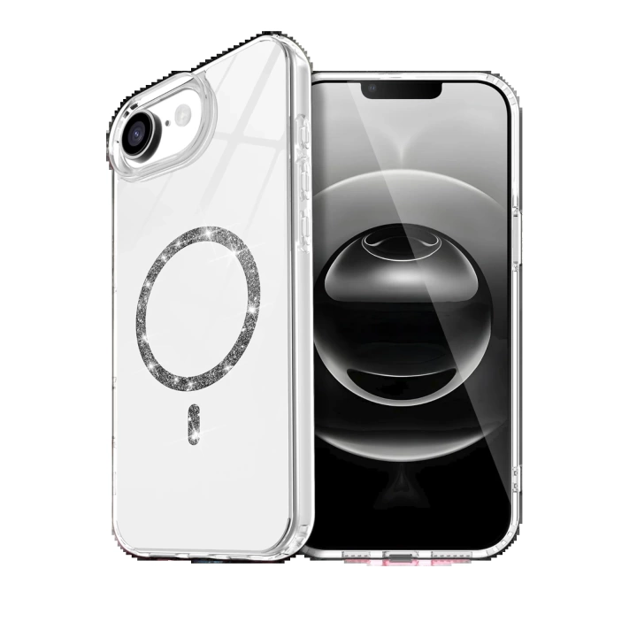 BFS Apple iPhone 16E Live Diamond Magsafe Kapak - Şeffaf